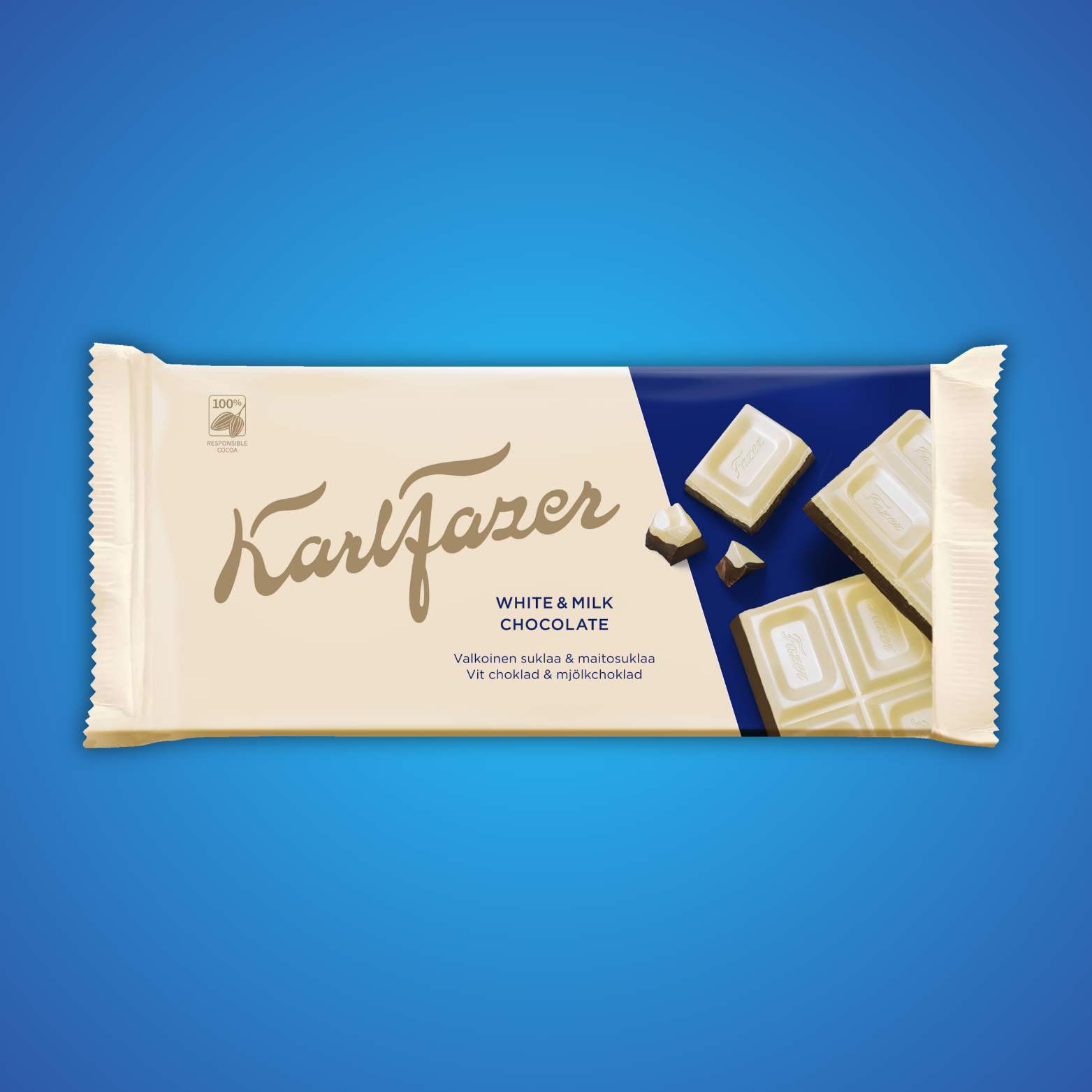 Karl Fazer Valkoinen ja Maitosuklaalevy 131g