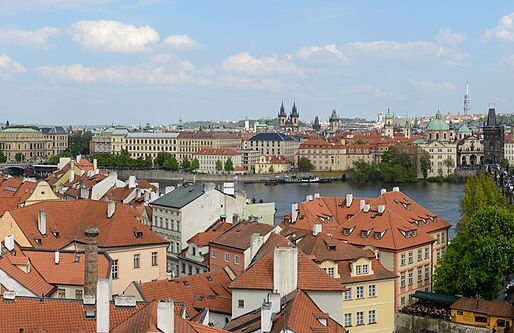 Panorama di Praga con il Ponte Carlo e la Città Vecchia