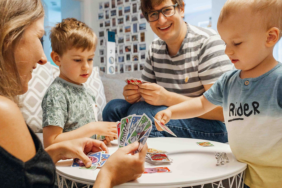 Familienreportage ungestellt neues Jahr