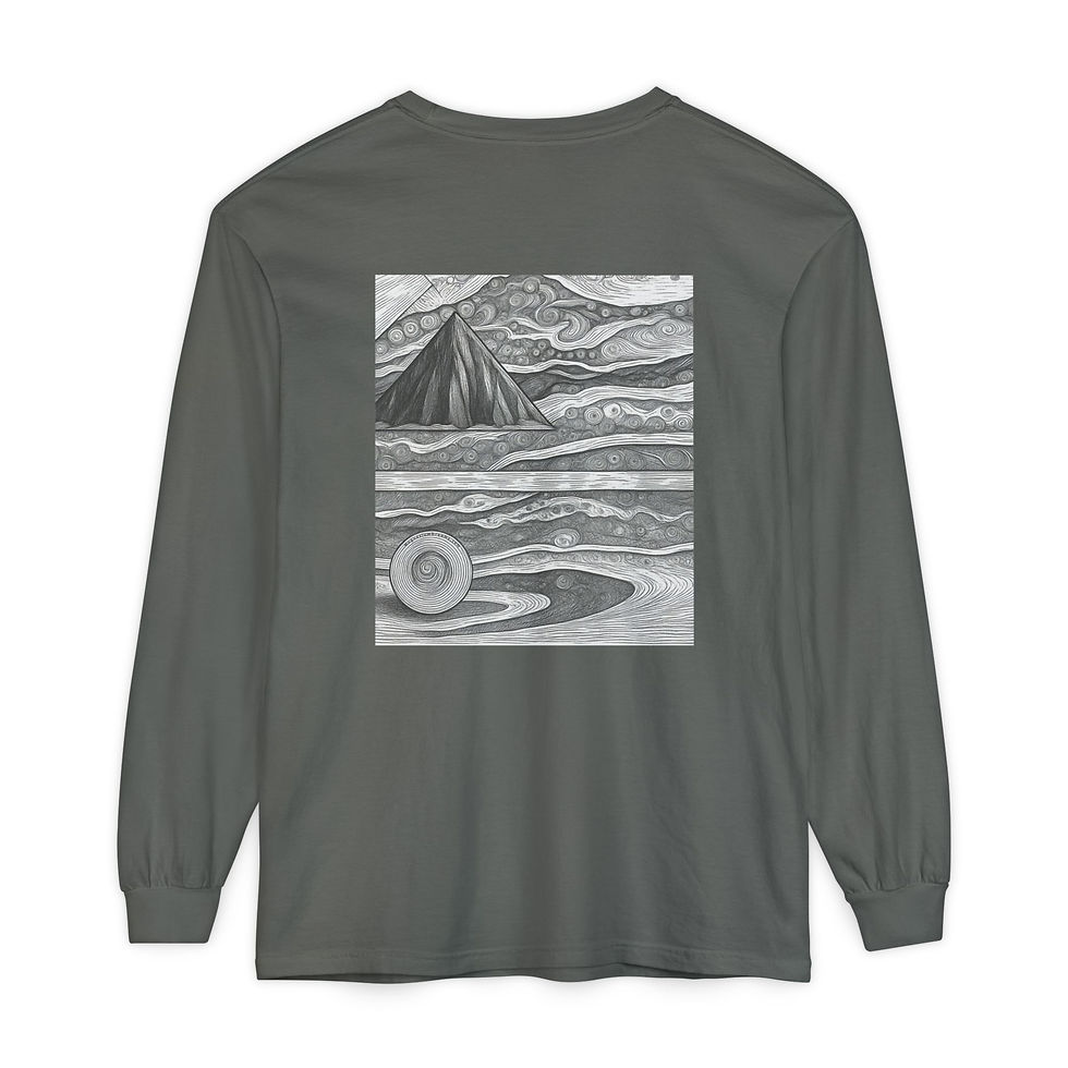 Thumbnail: Cosmic Pyramid Long-Sleeve T-shirt