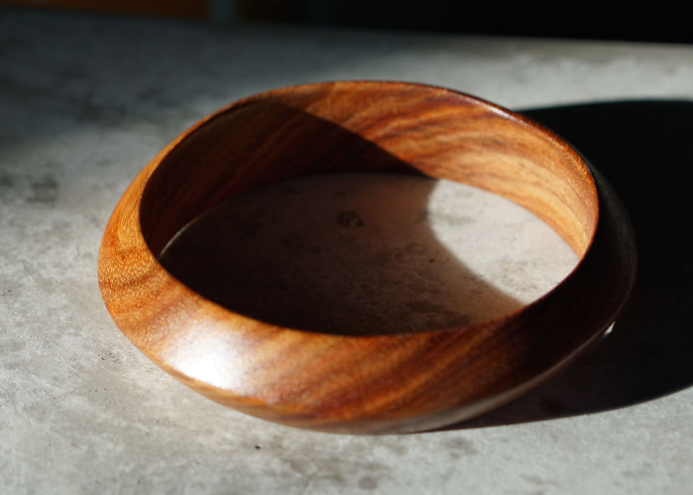 Beveled canarywood bangle