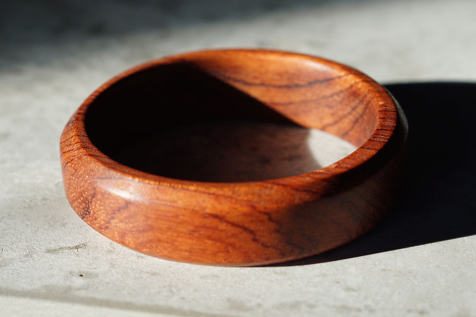 Beveled-flat bubinga bangle