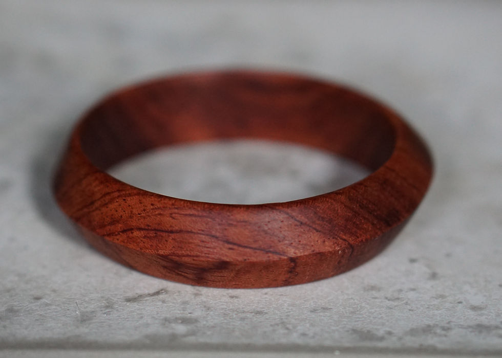 Beveled bubinga bangle