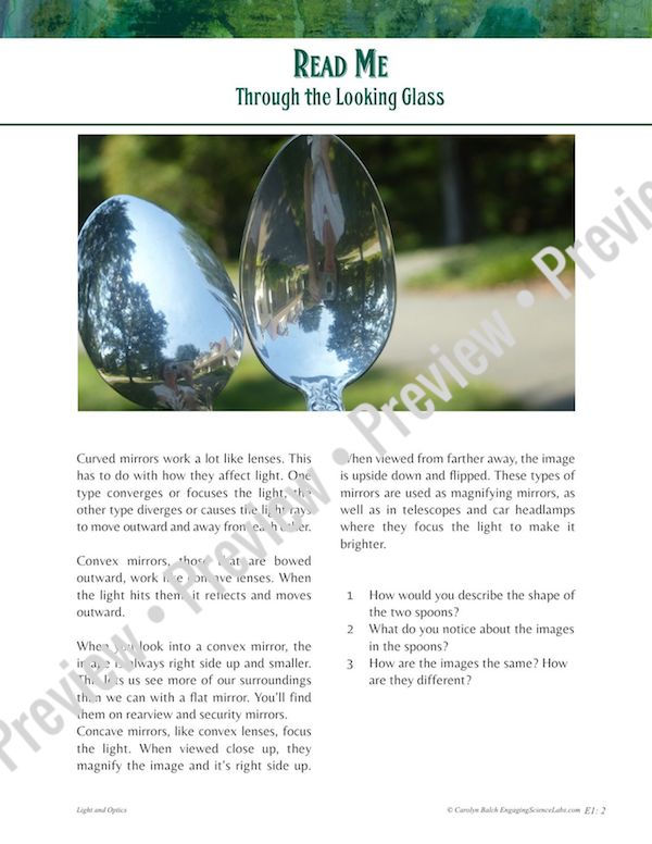 Thumbnail: Light and Optics: Investigating Concave Mirrors—w/ CER Claim Evidence Reasoning