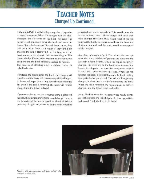 Thumbnail: Static Electricity Manipulative Worksheet No. 3—Electroscopes
