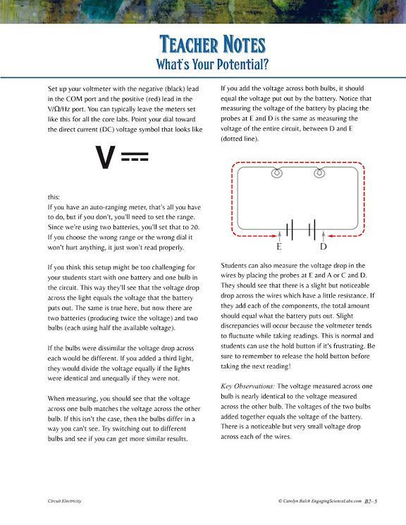 Thumbnail: Electric Circuits Activity—Measuring Voltage in Circuits