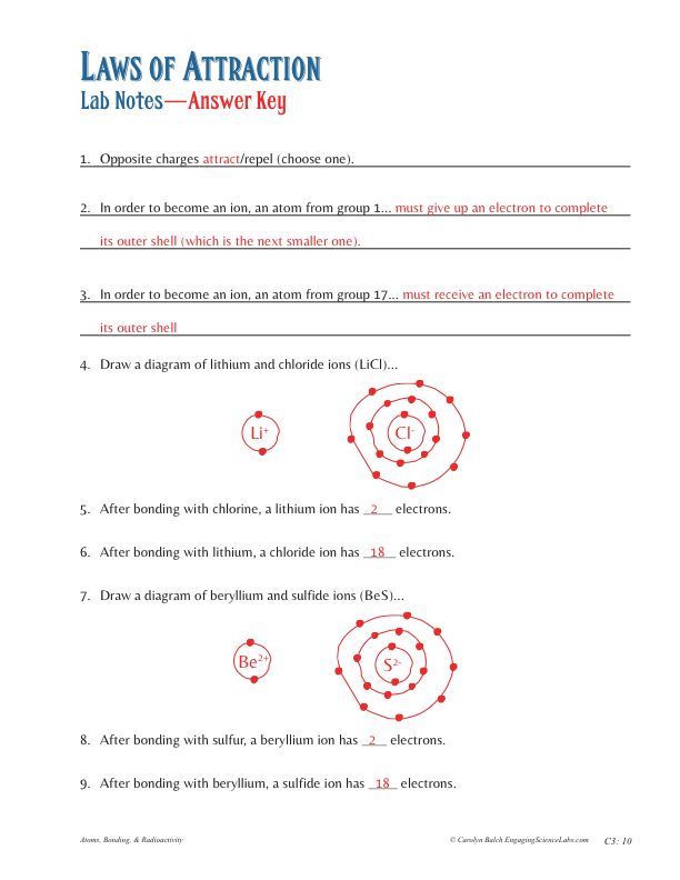 Ionic Bonding: Trade Electrons to Complete Outer Shells. A Hands-On  Activity | HandsOn Science Labs