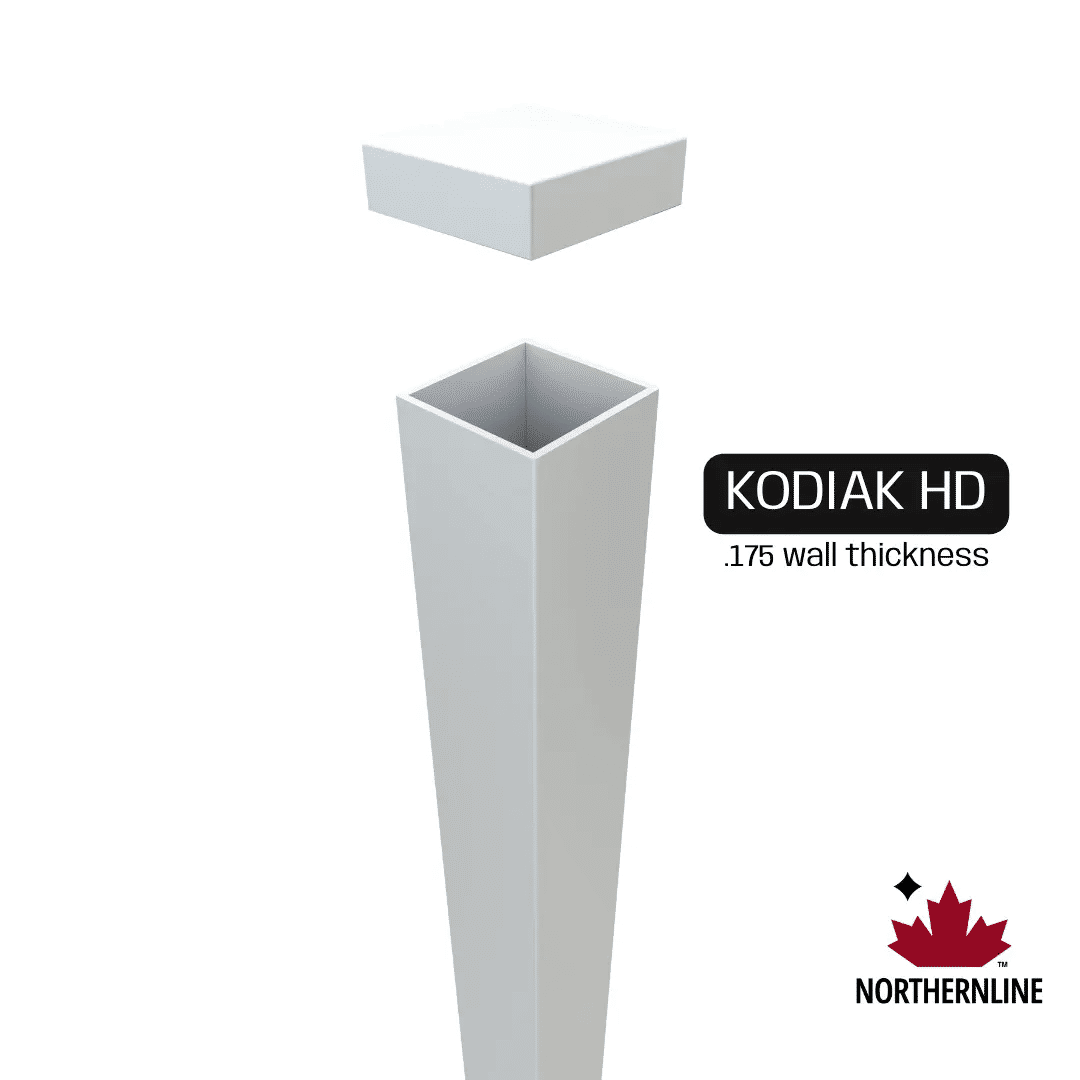 Northernline Kodiak HD Vinyl Fence Post 5x5x9 Routed