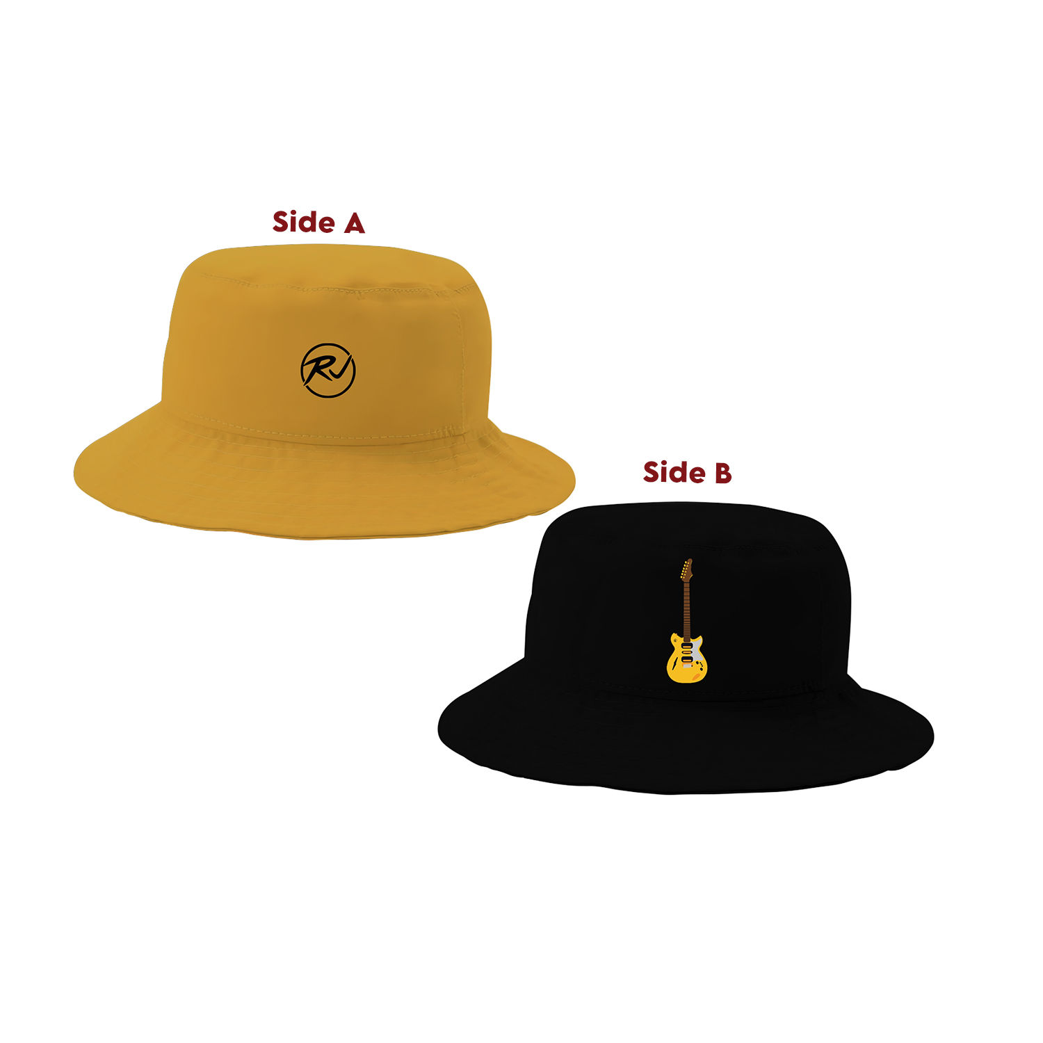 RJ Reversible Bucket Hat (Yellow / Black)