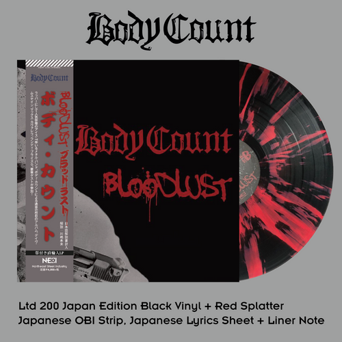 Body Count Bloodlust Black Vinyl with Red Splatter, Ltd 200 Nesimedia