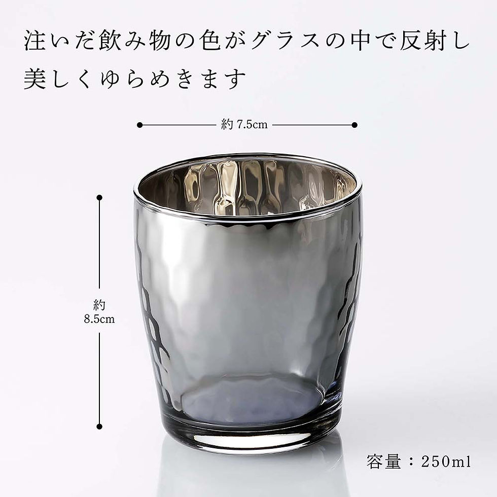 サムネイル： 【ラッピング無料】【名入れ代込み】PROGRESS プログレス Glow Silver 焼酎グラス 250ml