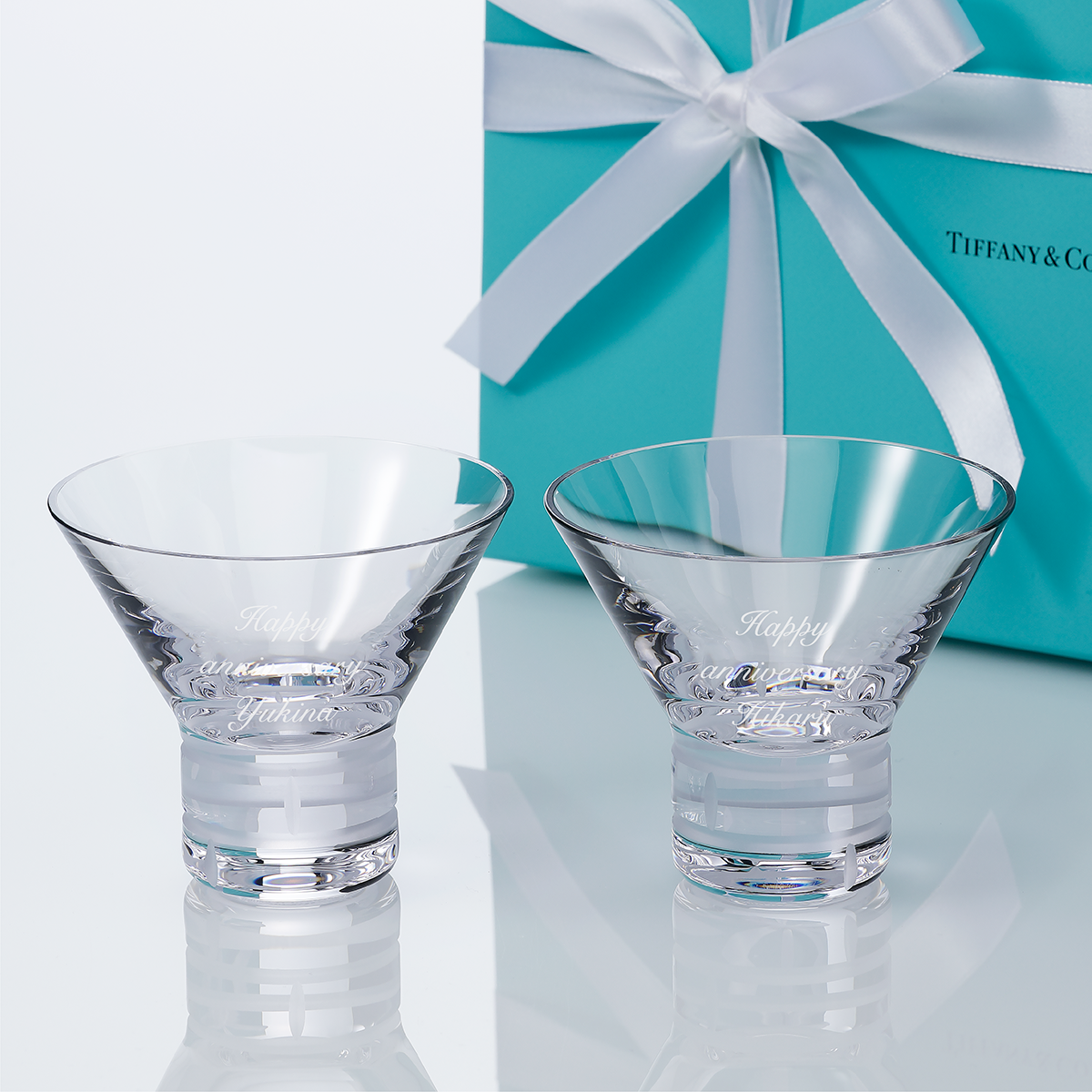 ティファニー,ペア,グラス,タンブラー,マティーニ,結婚祝,結婚記念日,プレゼント,名前,刻印,限定,正規品