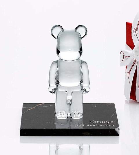 Baccarat バカラ ベアブリック クリア・大理石 台座 Sサイズ Baccarat バカラ ベアブリック クリア・大理石 台座 Sサイズ