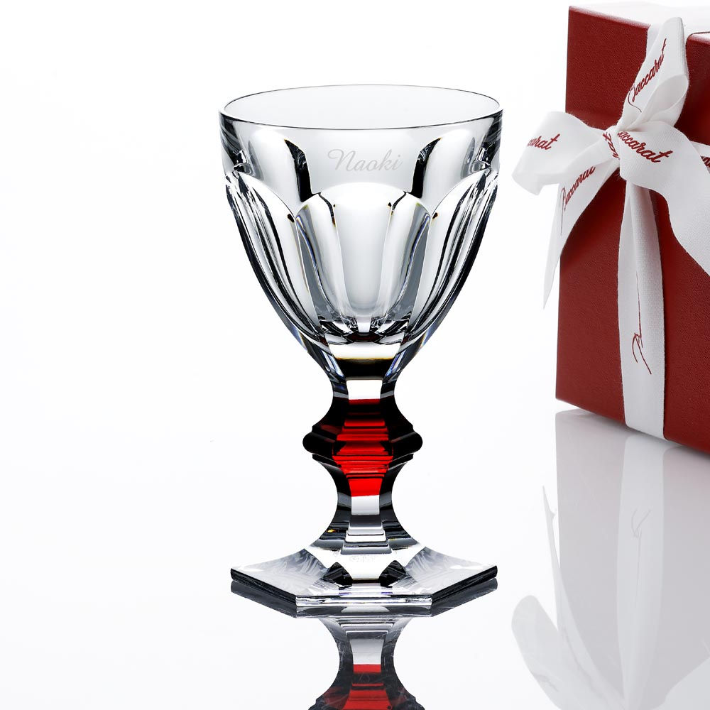 名入れ代込み,正規店ラッピング無料,Baccarat,バカラ,アルクール,ワイングラス,15.5cm,レッド,名入れ,ギフト,プレゼント,名入れグラス,還暦祝,誕生日,お祝い,高級,ブランド,名前,刻印,彫刻,グラス,レッドボタン,贈呈品,長寿祝,記