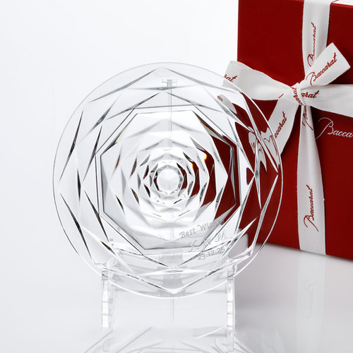 ★Baccarat　バカラ　スウィングプレート　S バカラ スウィング プレート Lサイズ 18CM 名入れ彫刻代込み