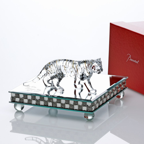 Baccarat バカラ 干支 寅・ミラー台座 Lサイズ オリジナルセット | H