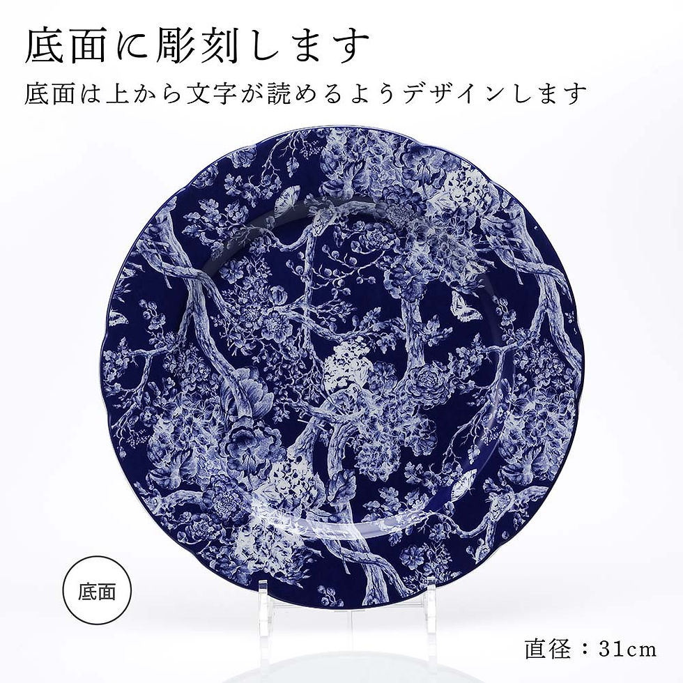 dior,ディオール,デコラティブプレート,トワルドゥジュイ,アジサイ,名入れ彫刻,名入れ,名入れギフト,プレゼント,皿,プレート,磁器,記念日,記念品,結婚祝,新築祝,開店祝,内祝,お祝い,お礼,ウエディング,高級,ブランド