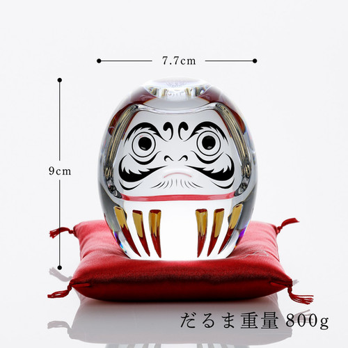 Baccarat バカラ ダルマ 座布団付き 名入れ彫刻代込み | H