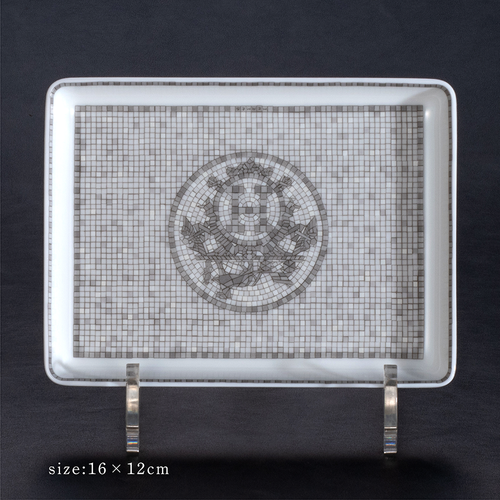 HERMES エルメス モザイクヴァンキャトル 16cm×12cm スクエアプレート