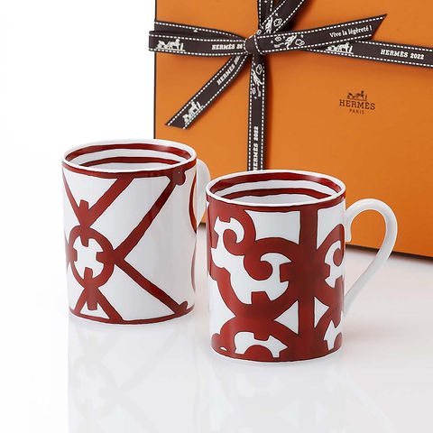 HERMES エルメス ガダルキヴィール マグカップ ペア 名入れ彫刻代込み 