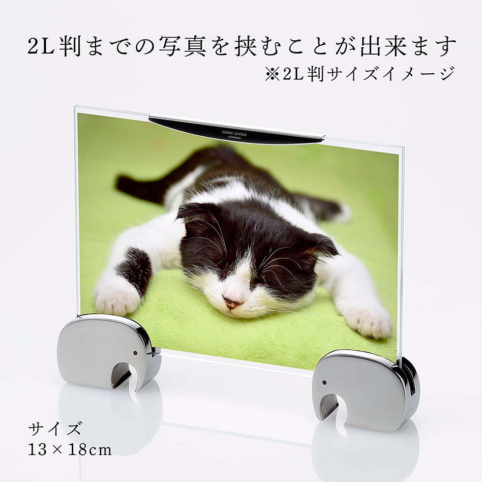 サムネイル： 正規店入荷,ロゴ対応,名入れ代込,GEORG,JENSEN,ジョージ・ジェンセン,ELEPHANT,エレファント,フォトフレーム,13×18cm,名前,彫刻,刻印,ギフト,プレゼント,写真立て,法人,記念品,ノベルティ,出産祝,誕生日,入園祝い,記念