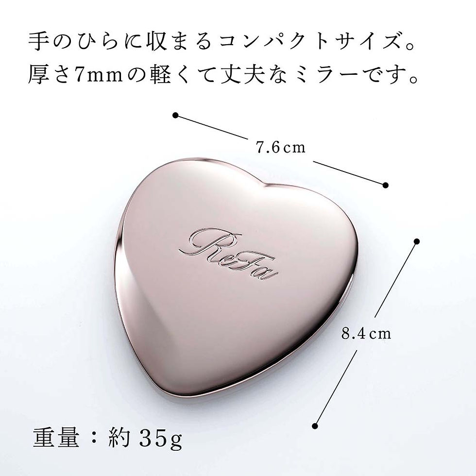 サムネイル： ラッピング無料,名入れ代込み,ReFa,リファ,アイラウィズ,&,ハートミラー,ローズゴールド,2点セット,正規品,名前,名入れ,ギフト,刻印,彫刻,プレゼント,誕生日,女性,ブランド,人気,ハート,コーム,くし,鏡,ミラー,メイク直し,化粧直し,母