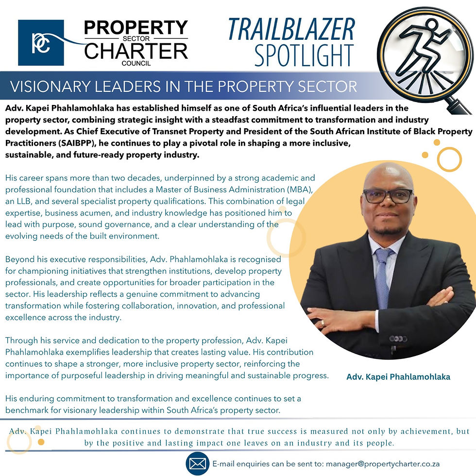 VISIONARY LEADERS IN THE PROPERTY SECTOR