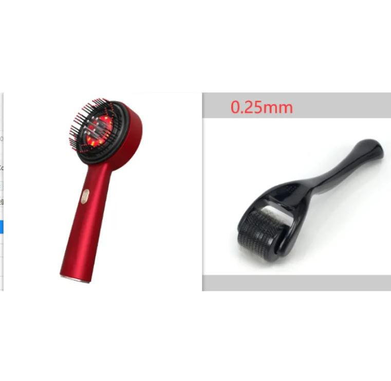 Thumbnail: Electric Massage Comb Home Scalp Drain Comb Red Light Anti-slip Hair Care Multi-