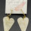 Thumbnail: Funky white hearts with gold glitter. H65 x 25mm