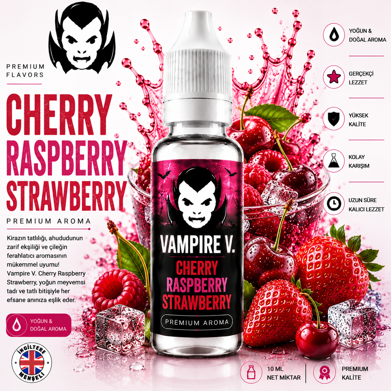 Vampire V. Bar Cherry Raspberry Strawberry Aroma