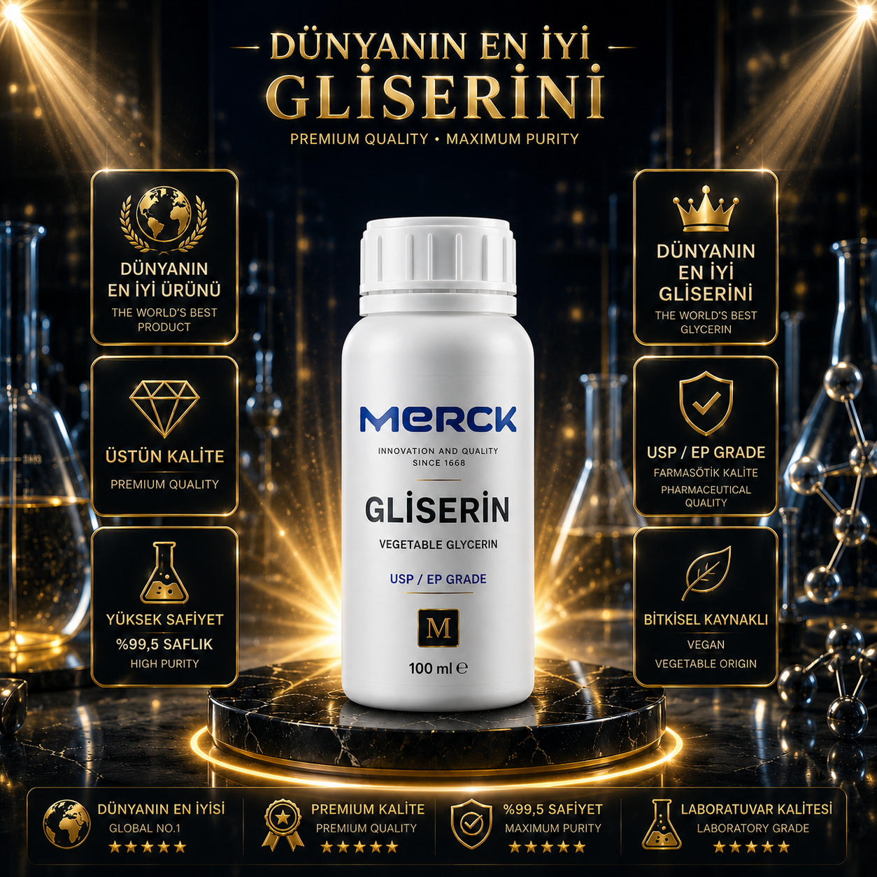 Merck Gliserin 100 ml (USP / EP Grade)