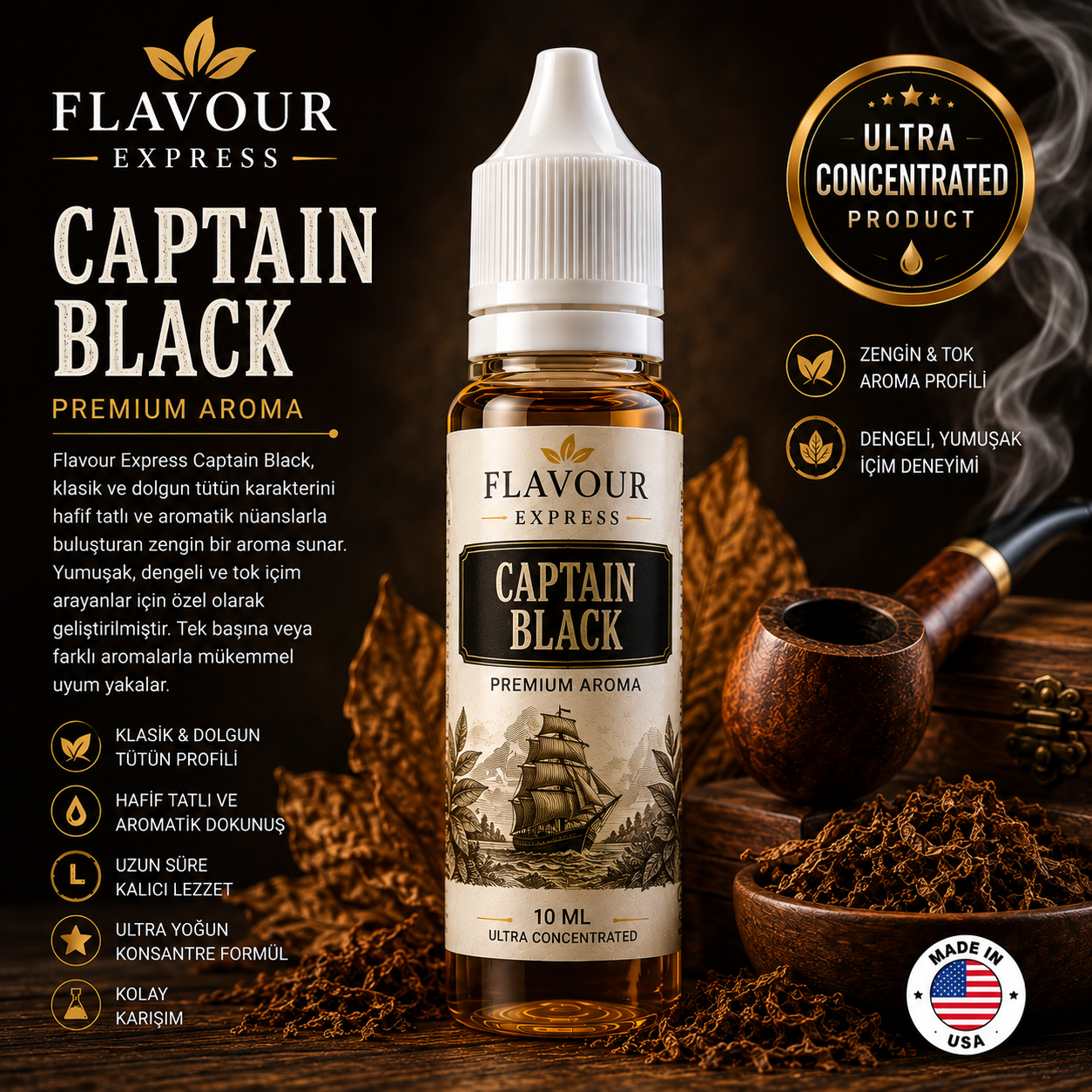 Flavour Express Captain Black Aroma – Ultra Concentrated