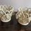 Thumbnail: Pair of cream glazed faience cachepots