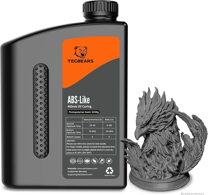 TECBEARS Resina ABS 2kg (Gris)
