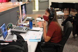 Sound tech for a musical