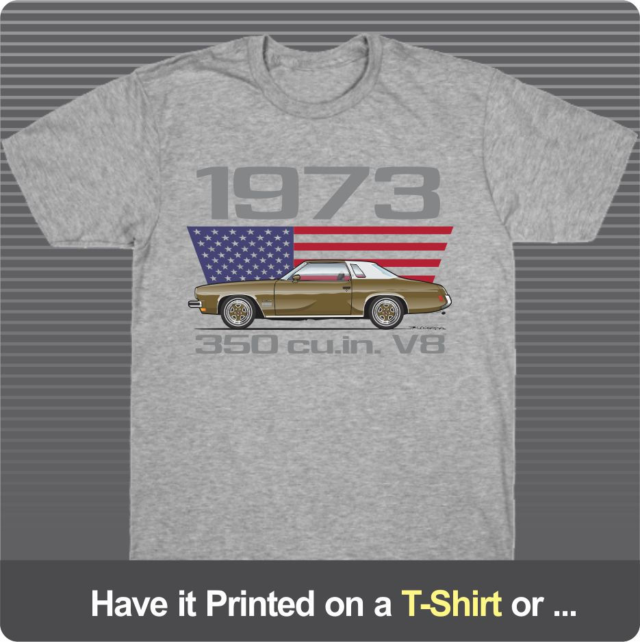 Thumbnail: 1973 73 olds oldsmobile Cutlass S 442 art for T-Shirt Hoodie Mug Sticker Print