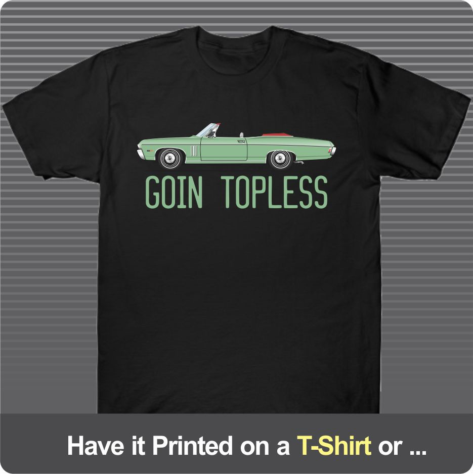 Thumbnail: 1968 68 Chevrolet Chevy Biscayne Bel Air 2 door sedan Art for T-Shirt Hoodie Cap