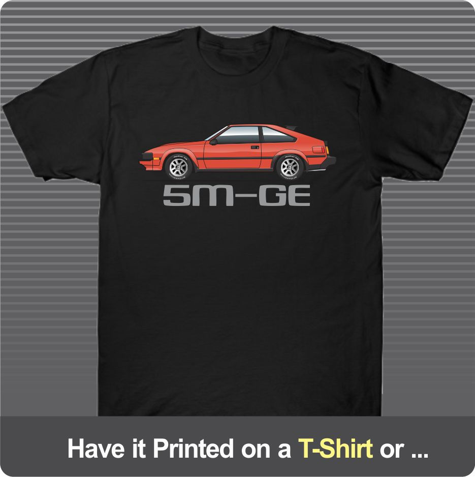 Thumbnail: 1982-83 Toyota Celica Supra Type P L MA67 5MGE art for T-Shirt Hoodie Mug Print