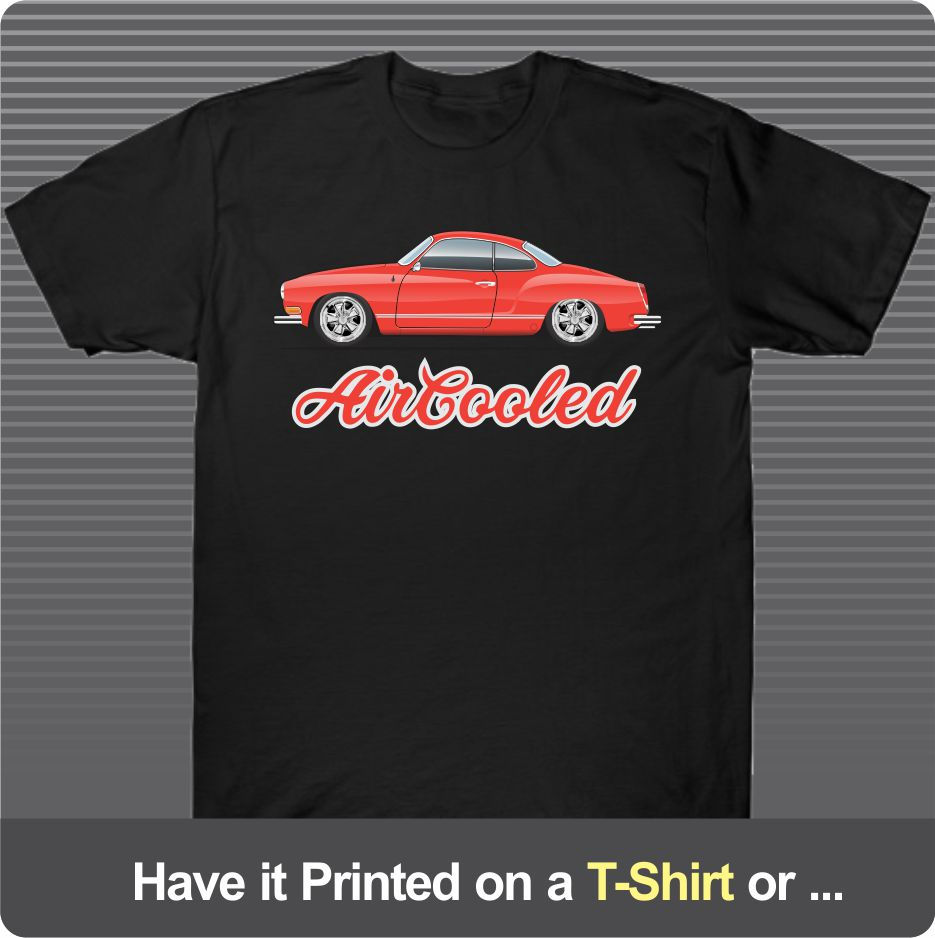 Thumbnail: 1972-74 VW Volkswagen Karmann Ghia Convertible art for T-Shirt Hoodie Mug Print