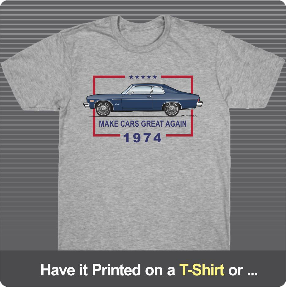 Thumbnail: 1973 1974 olds oldsmobile Omega S Camper 350 art for T-Shirt Hoodie Mug Sticker