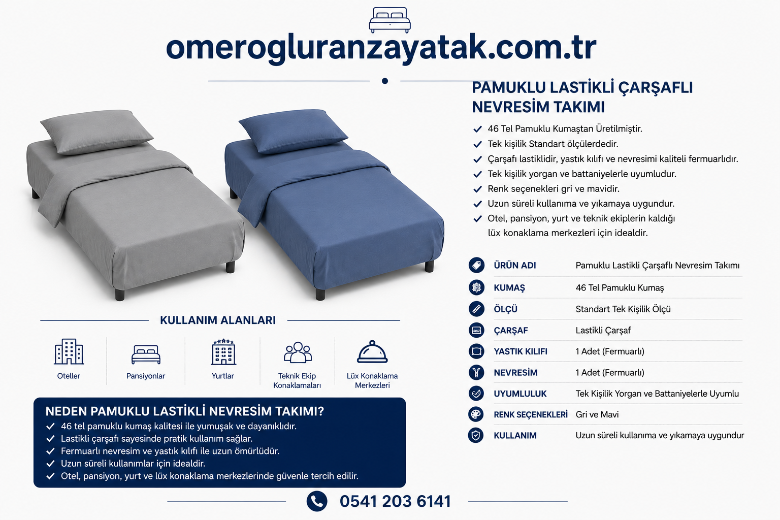 Pamuklu Lastikli Çarşaflı Nevresim Takımı | Tek Kişilik 46 Tel Nevresim Seti