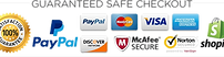 Logo or badge image featuring security icons from PayPal, McAfee, and other security-related services.