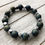 Thumbnail: Green & Blue Druzy and Hematite Stretch Bracelet 