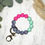 Thumbnail: Bright Mosaic Silicone Bead Wristlet Keychain with 14k Gold-Plated Spacers