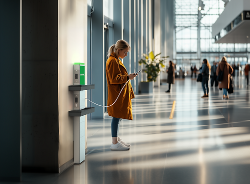 Wall Mounted Power Stick Indoor Airport Ground Shadow Edit