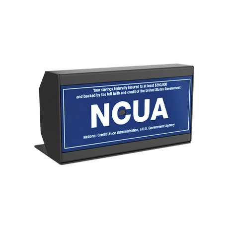 NCUA 90 Degree Surveillance Camera Housing for Credit Union Branches desks 