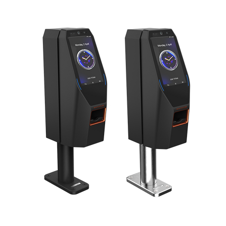 Invixium TITAN readers on Parabit reader posts for biometric access control.