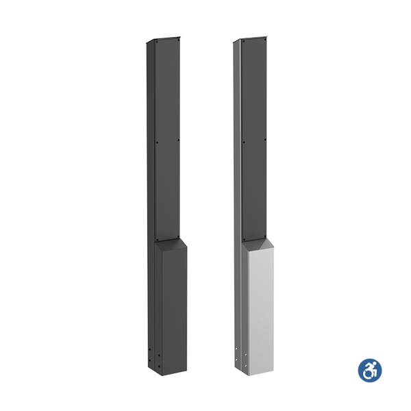 عمود ارتفاع 72 بوصة، أعمدة قارئ Parabit بتصميم مزدوج الارتفاع للتوافق مع قانون الأمريكيين ذوي الإعاقة (ADA) والتثبيتات الآمنة للقياسات الحيوية أو التحكم في الوصول
