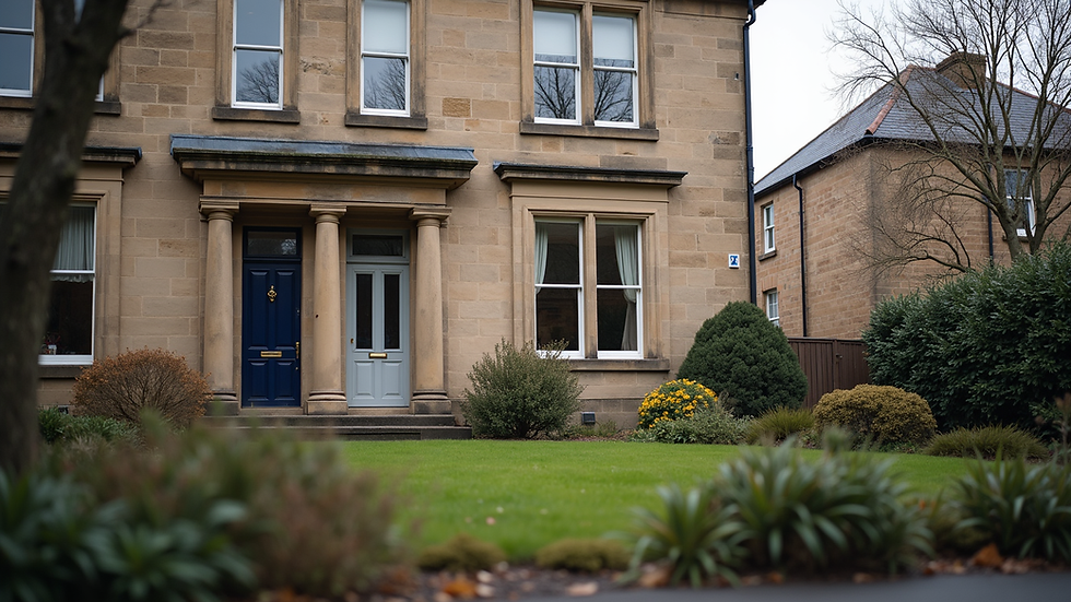 Eye-level view of a Glasgow home with new double-glazed windows