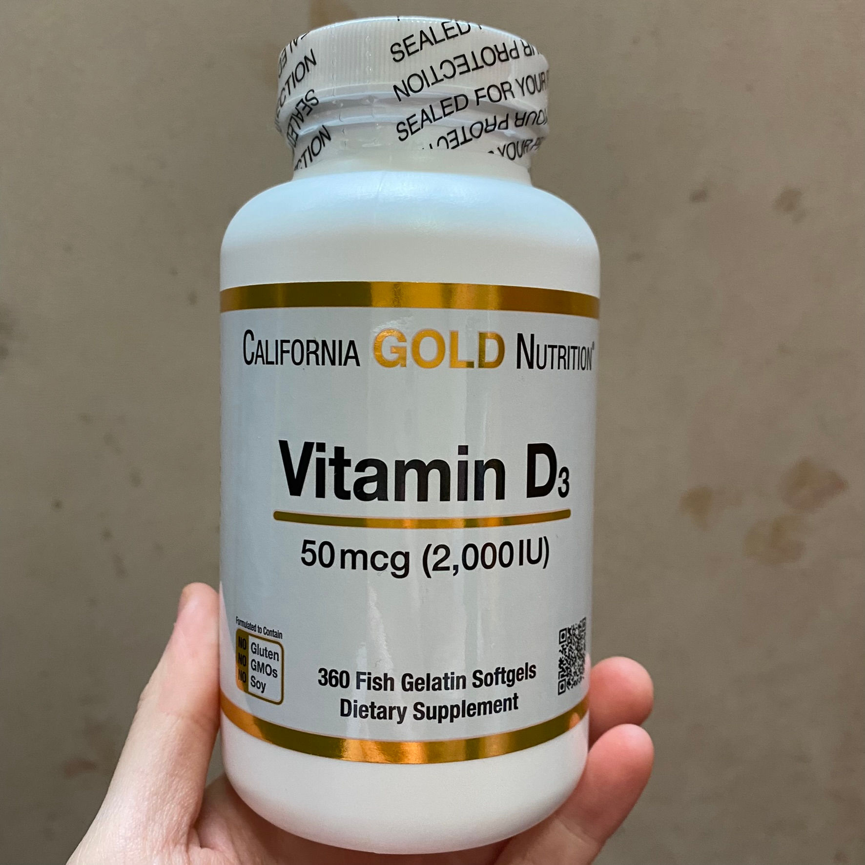 【現貨】California Gold Nutrition 維他命D3 2000IU 360粒